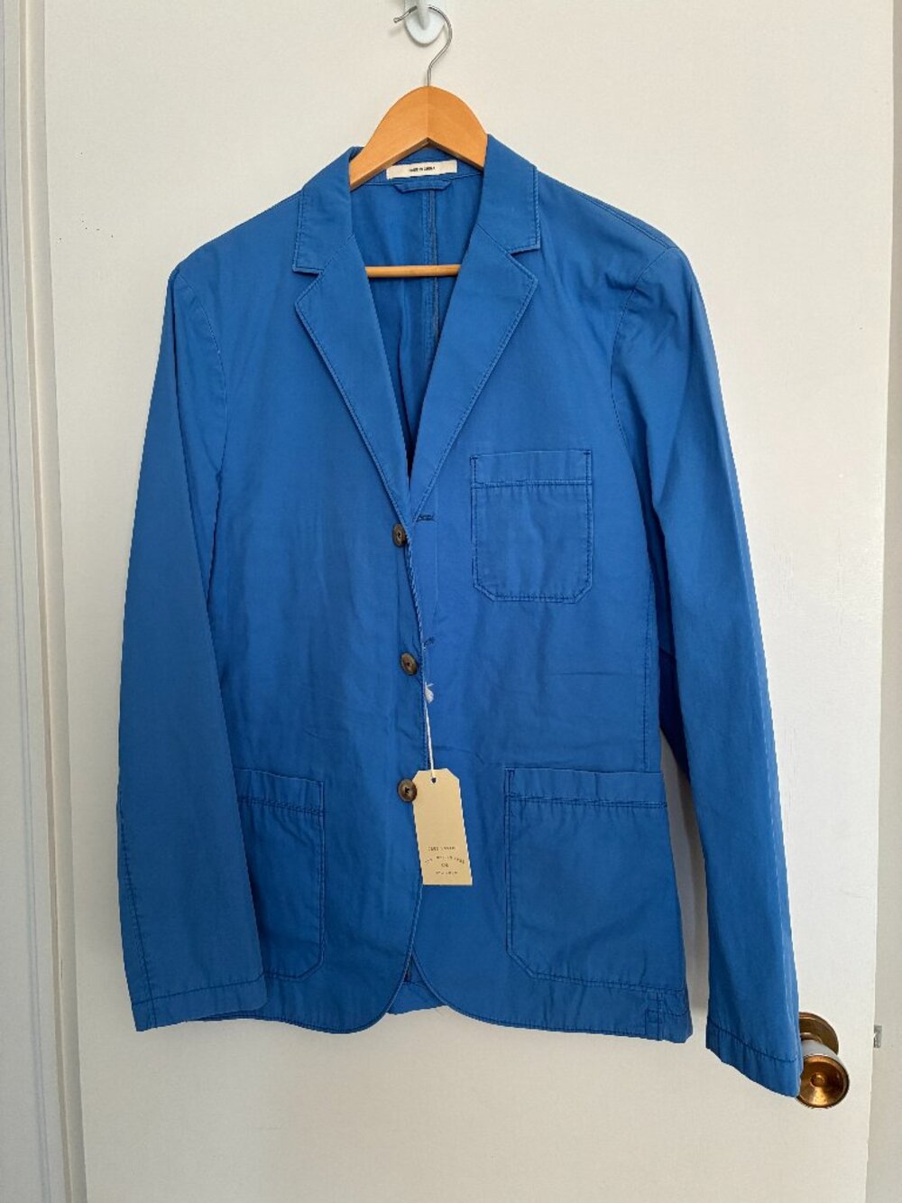 Blazer. Sz 42/L New. Club Monaco chino. 100% cotton unlined.